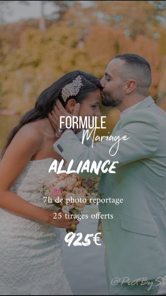 Tarifs photographe mariage angers